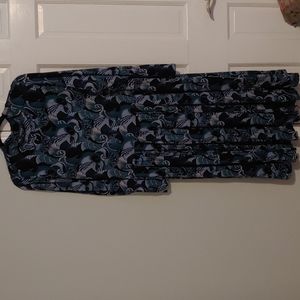 Modcloth, 2X, Blue and green peacock print